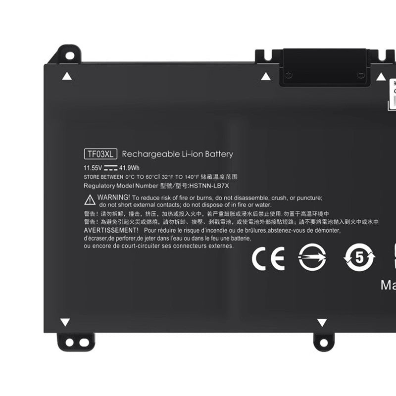 Laptop Battery 3630mAh 41.9Wh 3-Cell Replacement for HP 14-bp008tu 14-bp061na Battery