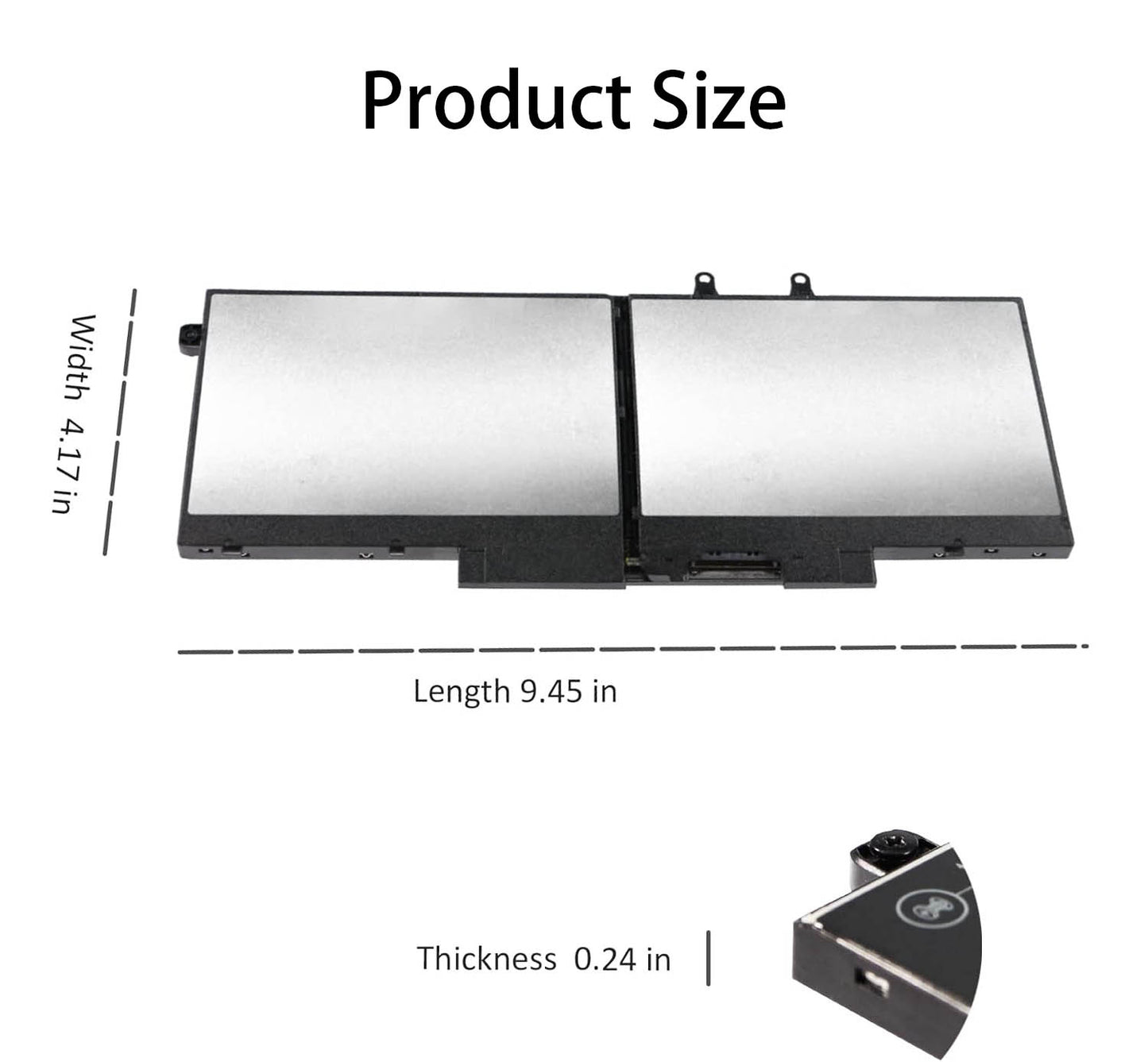 Laptop Battery 4250mAh 68Wh 4-Cell Replacement for Dell Precision 3541