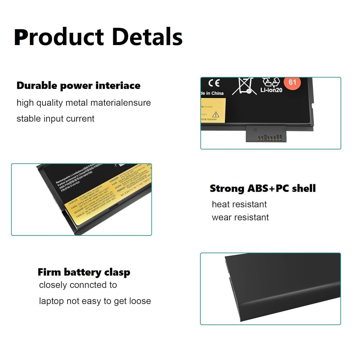 Laptop Battery 2100mAh 24Wh 3-Cell Replacement for Lenovo SB10K97583 SB10K97584 Battery