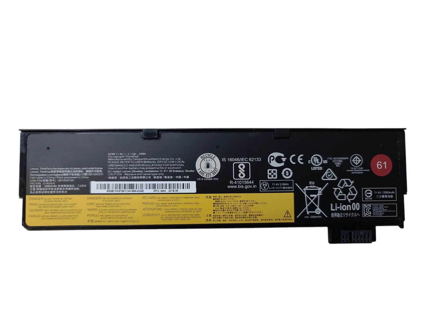 Laptop Battery 2100mAh 24Wh 3-Cell Replacement for Lenovo SB10K97583 SB10K97584 Battery